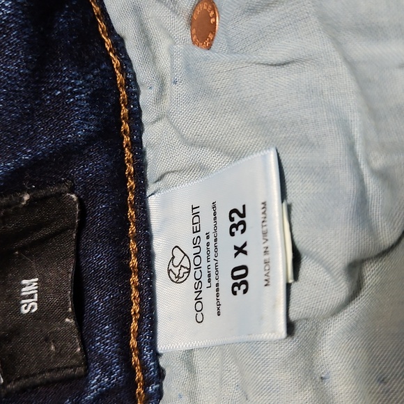 Express Men's Dark Blue Slim Jeans Size 30x32 - Picture 4 of 8